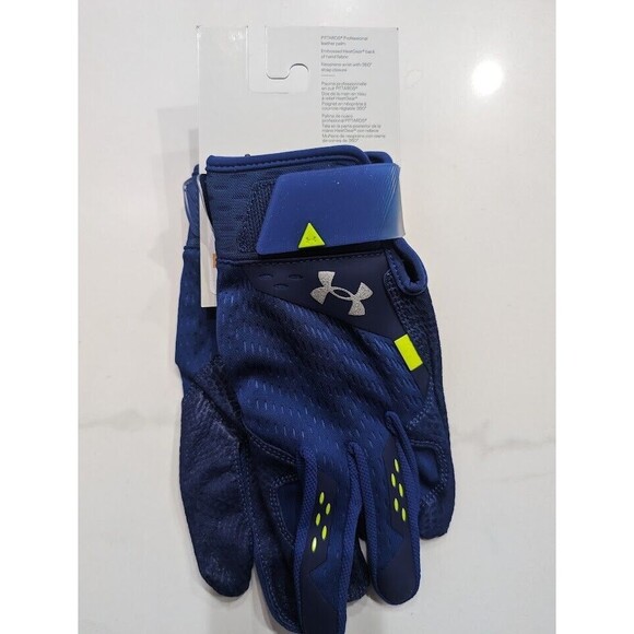 Mens UA Under Armour Bryce Harper Pro Batting Gloves Blue Baseball 1365465  Sz S - Picture 4 of 6